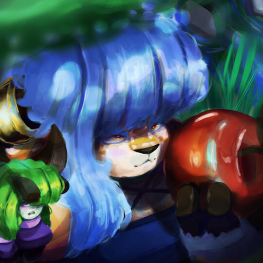 Projeto pessoal com personagem original (Iara)
